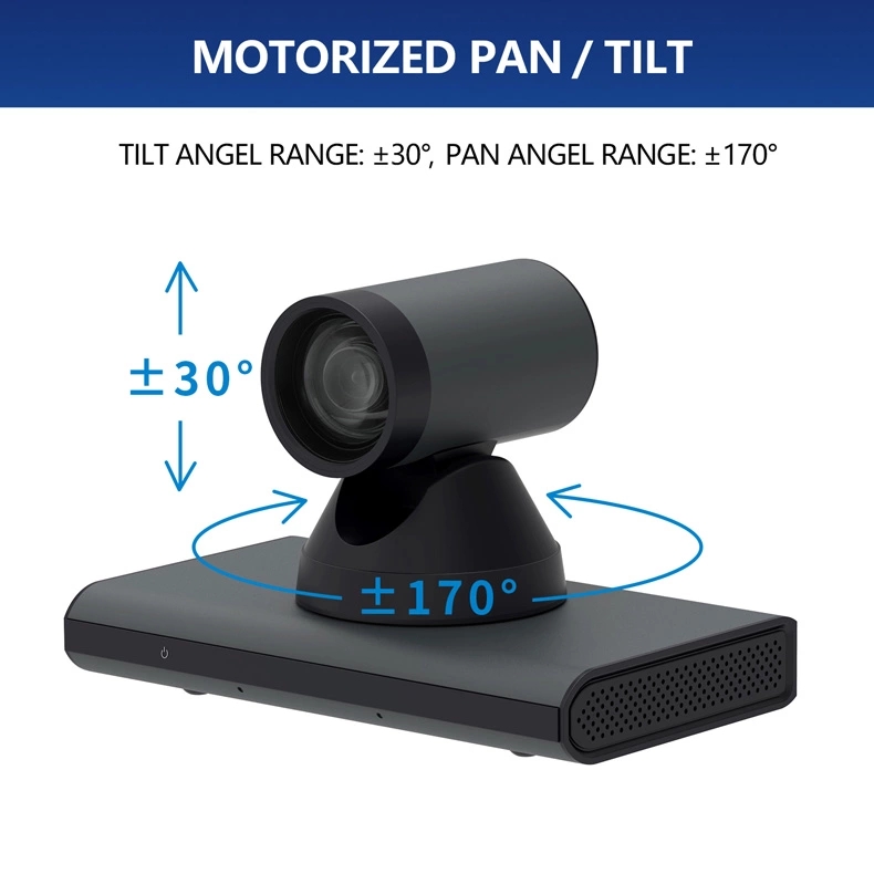 Android video conferencing endpoint with full HD 1080p 12x optical zoom camera for office video conference