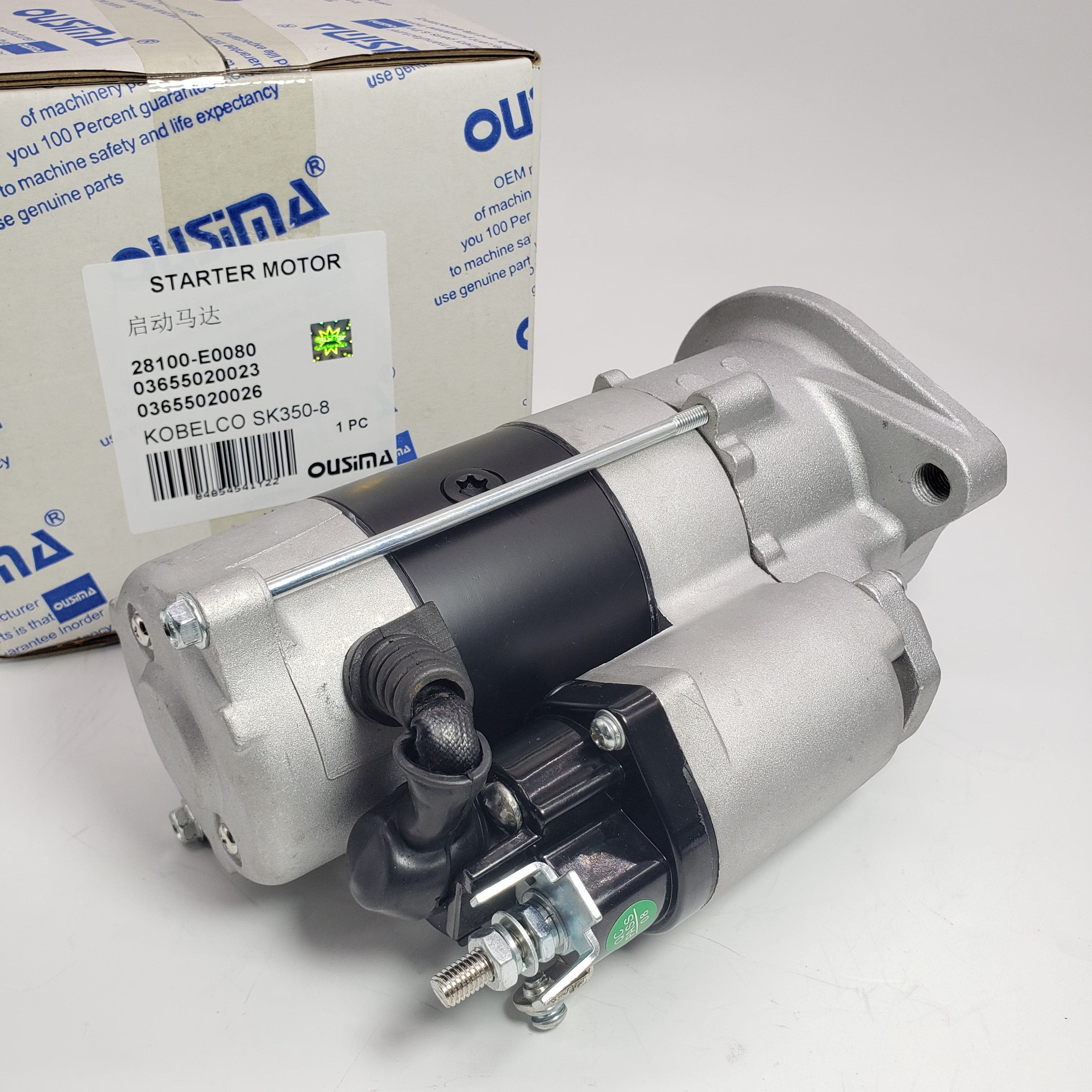 28100-E0080 Starter Motor 03655020023 03655020026 For Kobelco SK350-8