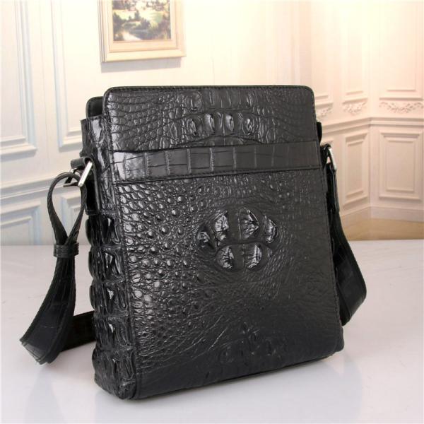 Genuine Crocodile Skin Businessmen Small Single Cross Shoulder Bag Real