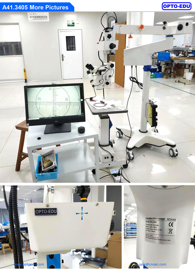 Double Binocular Electric Control 18mm Ent Microscope