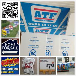  24x18 Custom Screen Printing Yard Signs , 96 X 48 Lawn Signs Manufactures