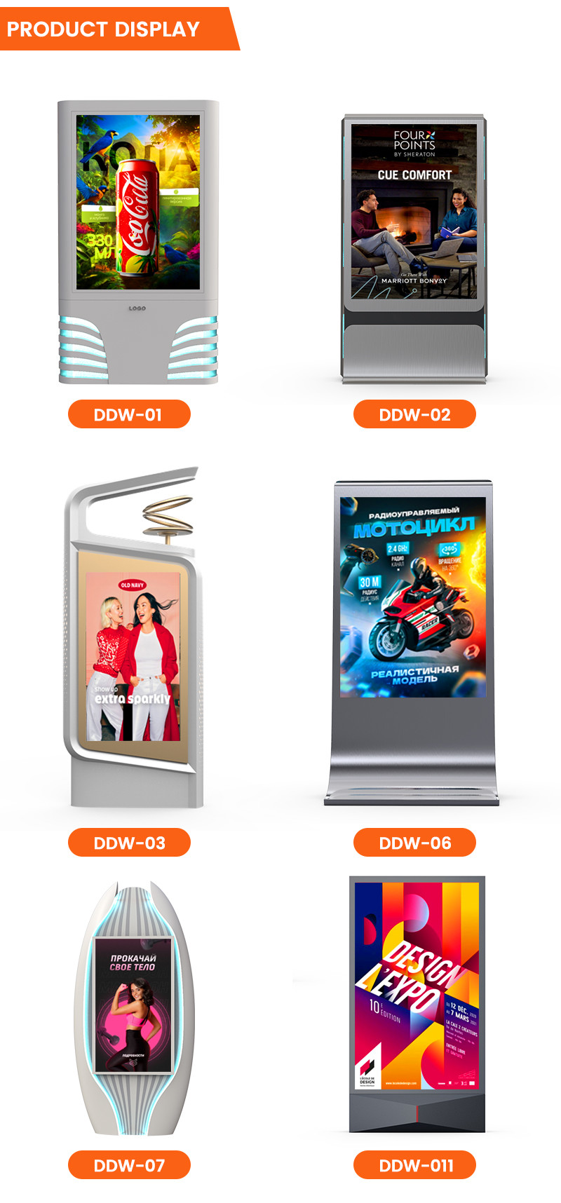 Easy installation P4 P5 P6 P8 P10 10000nits 3840hz mupi outdoor display led signage display digital