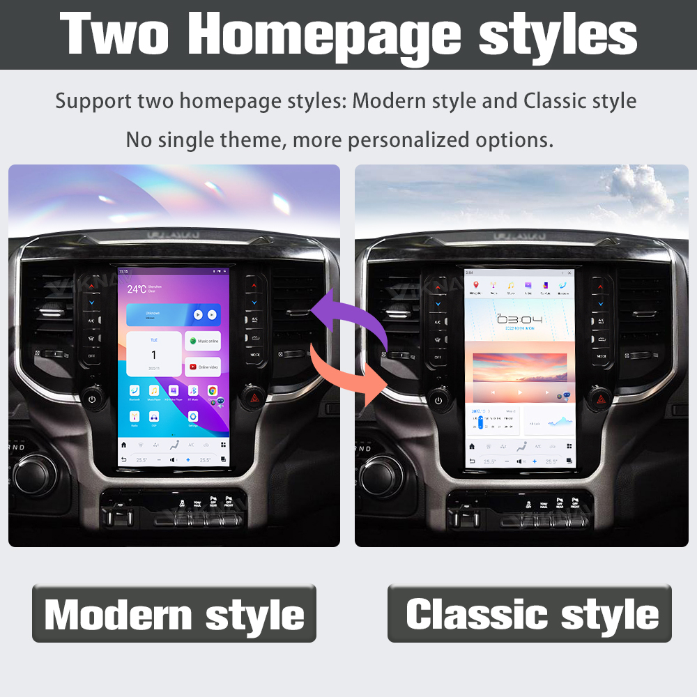 Android 11 Head Unit For Dodge Ram 20-23 Car Radio 11.8 Inch Touch Screen