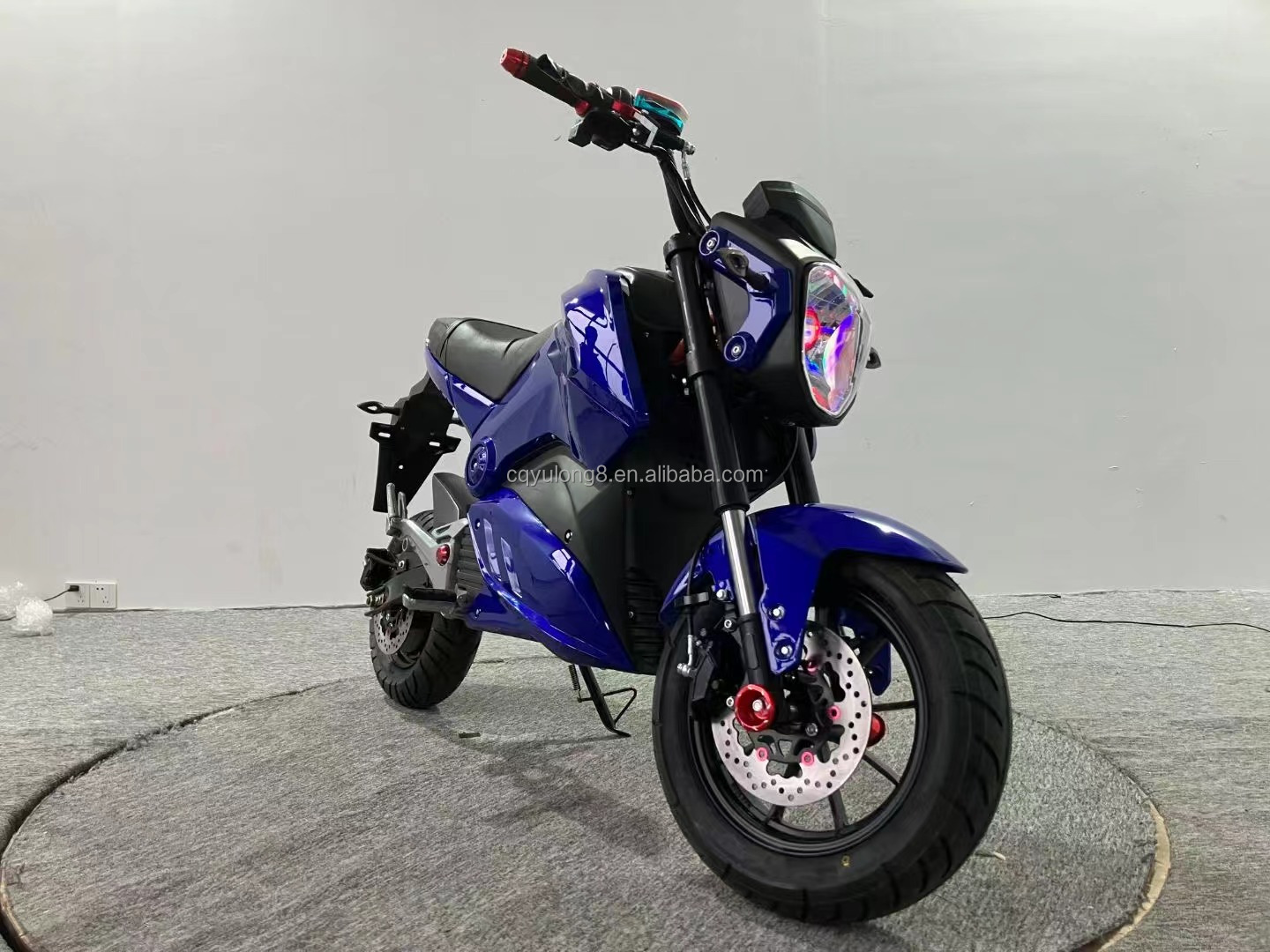 20a Lithium Battery 1500w 12 inch 72v Electric Motorcycle for Adults Long Range Racing