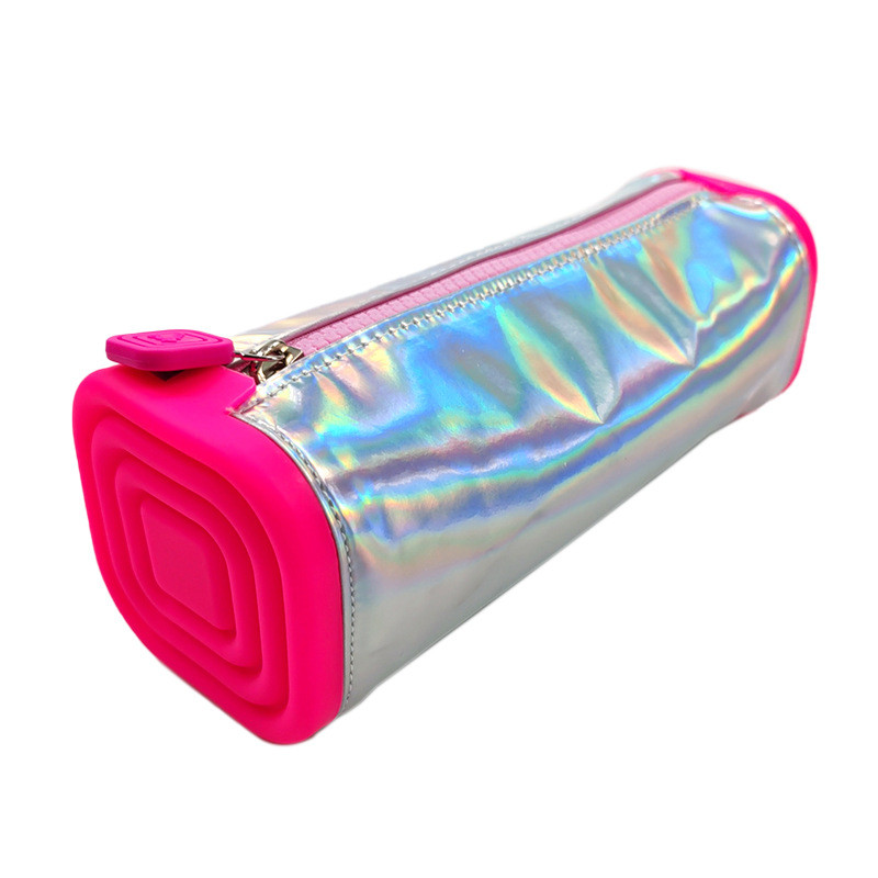 BPA FREE Silicone Pencil Case Large Capacity Office School Stationery Organizer Makeup Bag Pencil Pouch For Boys Girls