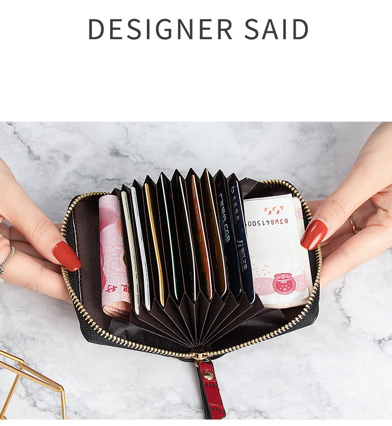 Custom Logo Avaliable Solid Color Credit Card Bag Women Small Change Purse for Fashion
