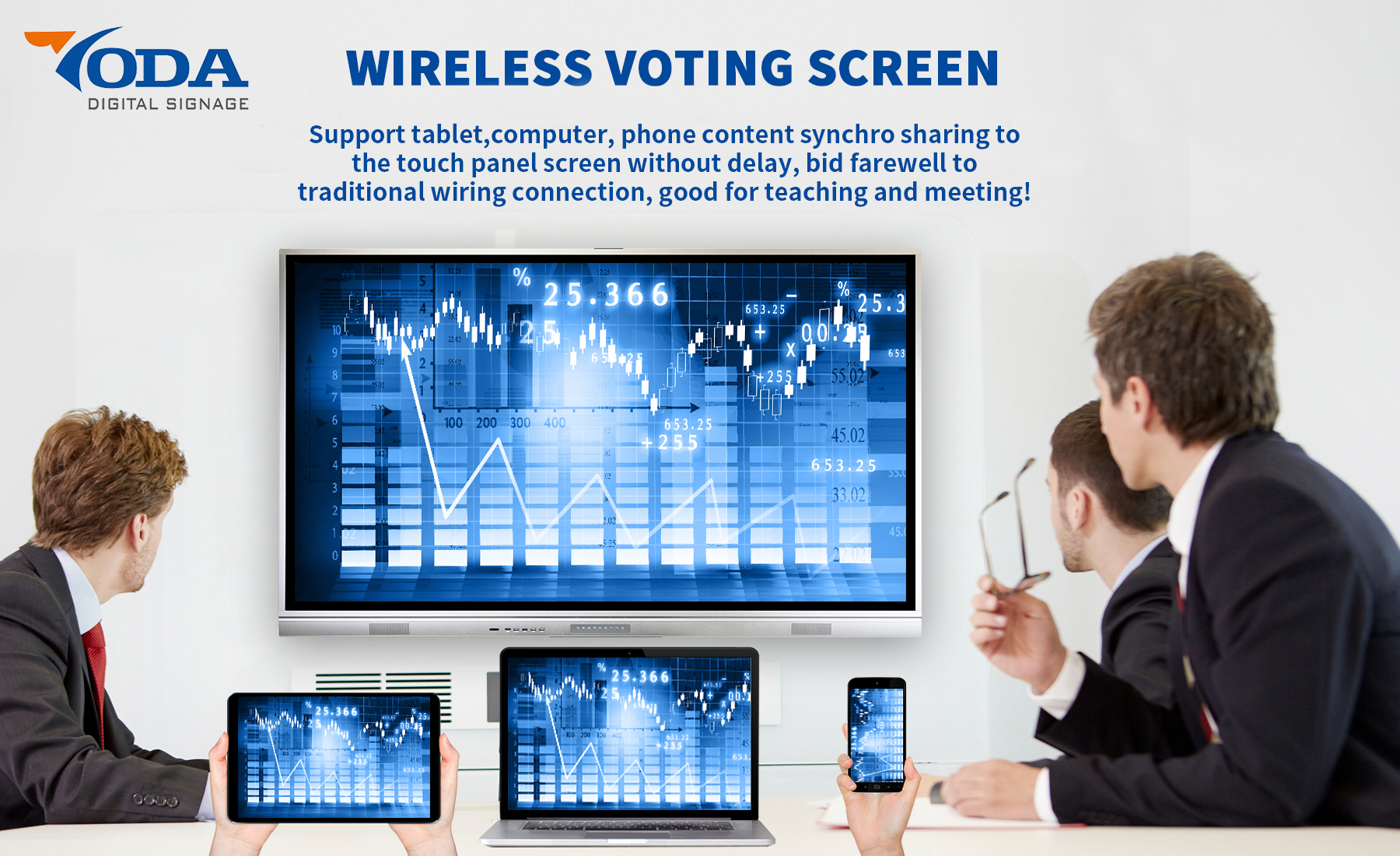 65 Inch 350cd/M2 LCD Interactive Touch Screen Display For Classroom Teaching