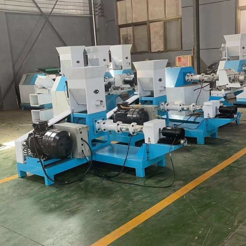 Electric Steam Heating Dry Type Fish Feed Extruder with Triphase Power and 50-2000kg/h Capacity