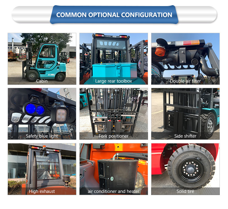 LTMG 4 ton forklift 2WD 4WD rough terrain forklift with triplex full free mast