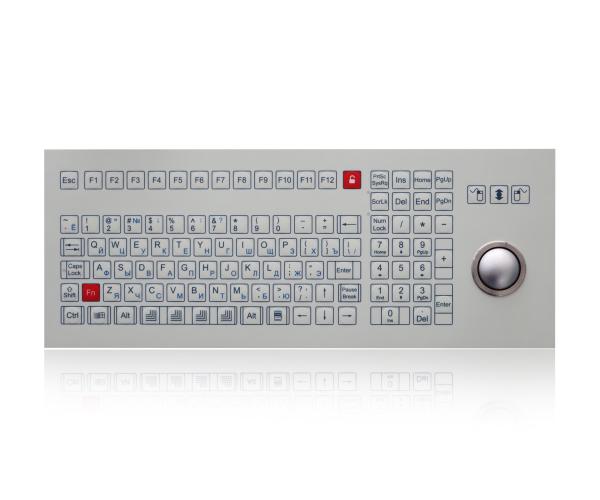 IP65 Rugged Industrial Keyboard Trackball Omron Switch Membrane Waterproof