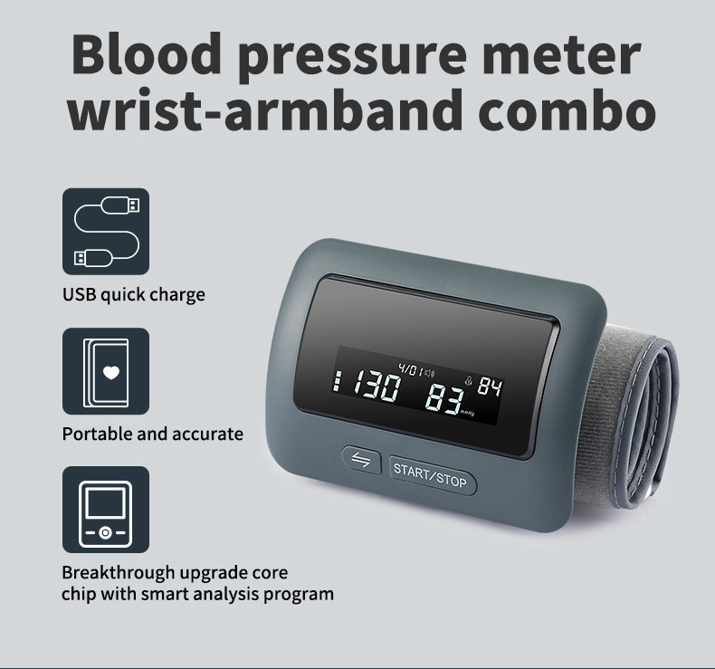 Light Portable Arm Blood Pressure Monitor One Button Measurement