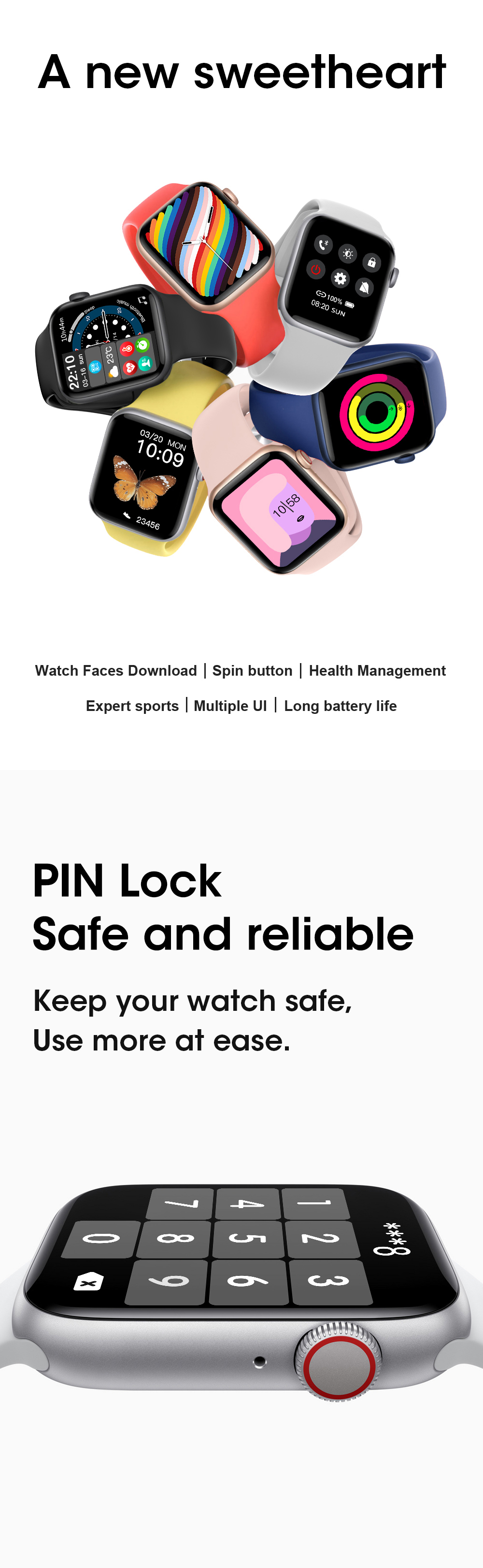 HL37 SmartWatch Waterproof 1.75 Inch Full TouchLow Consumption Dual Mode