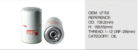 FILTER AUTO ENGINE PARTS FUEL OIL FILTER LF702