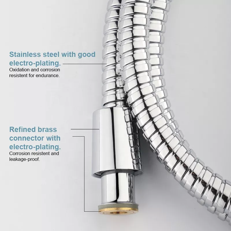 Hot Cold Water Function Stainless Steel Shower Hand Connection Pipe For PVC Bidet Hose