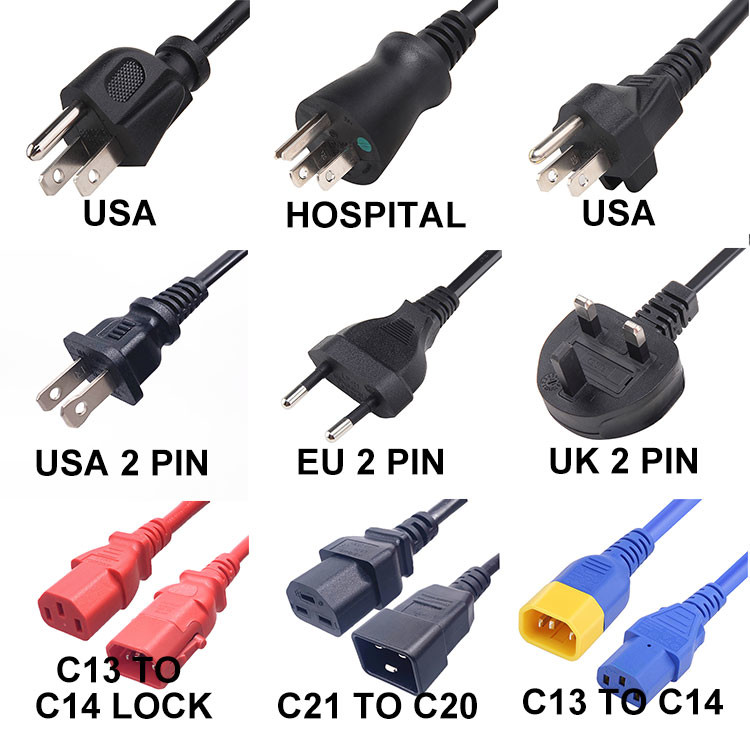 10A 250V Extension Power Cord IEC C13 C14 C19 To C20 C21 Extension Cord