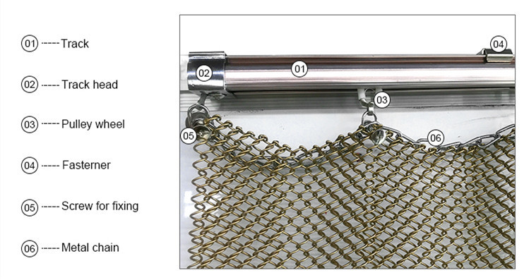 Stainless Steel Wire Mesh Curtain Partition Walls