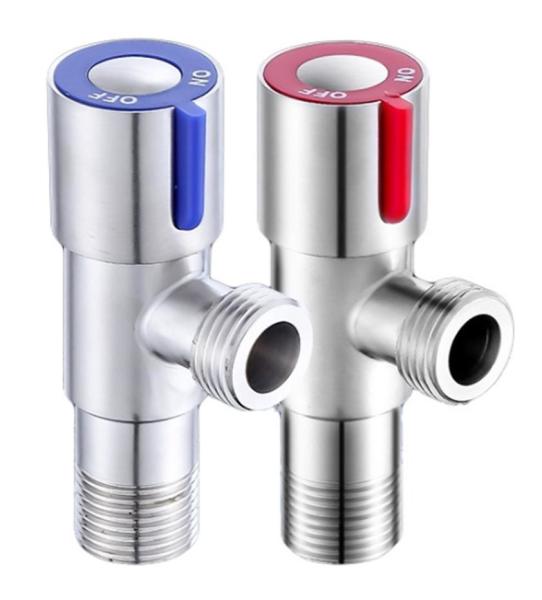 Customized Die Casting Angle Valve 201 Blue Wheel Copper Core Inner Dimension