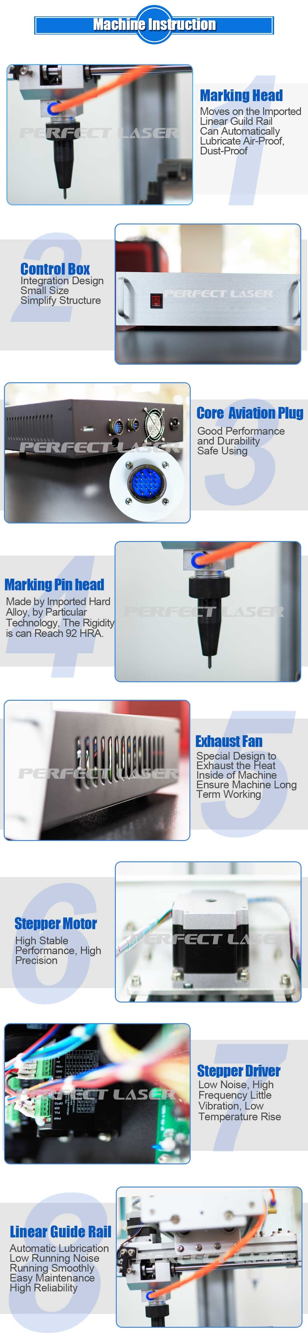 Permanent Mark pneumatic Dot Peen Marking Machine 0.01MM Precision Portable