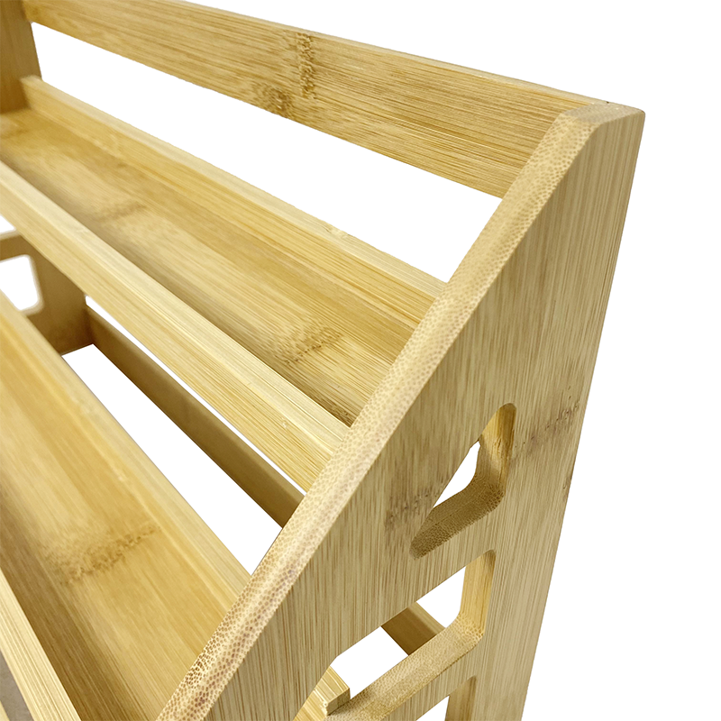 Sustainable Bamboo Cabinet Spice Rack Organizer 48.3x21.6x24.1cm Kitchen Pantry Shelf