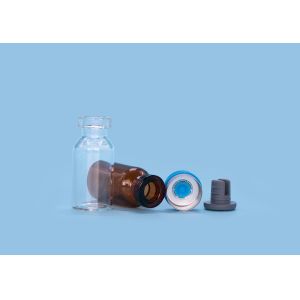 China Clear Capped Hot Stamping Pullring Injection Glass Vials on sale