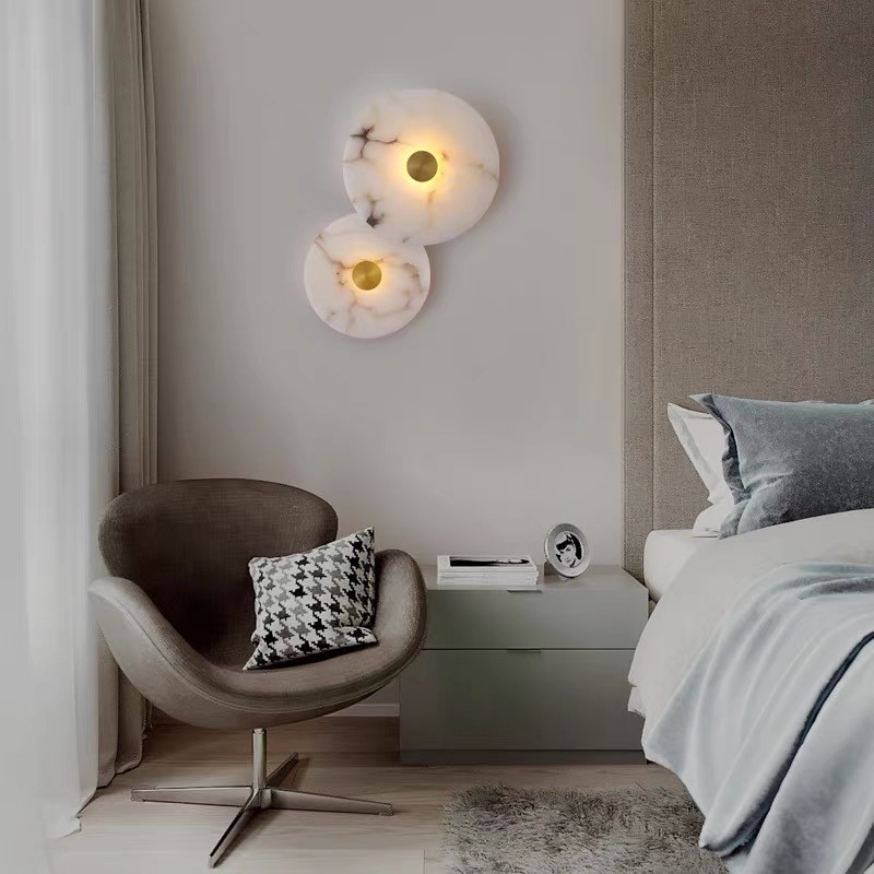 Marble led round and long and DIY wall lamp for project