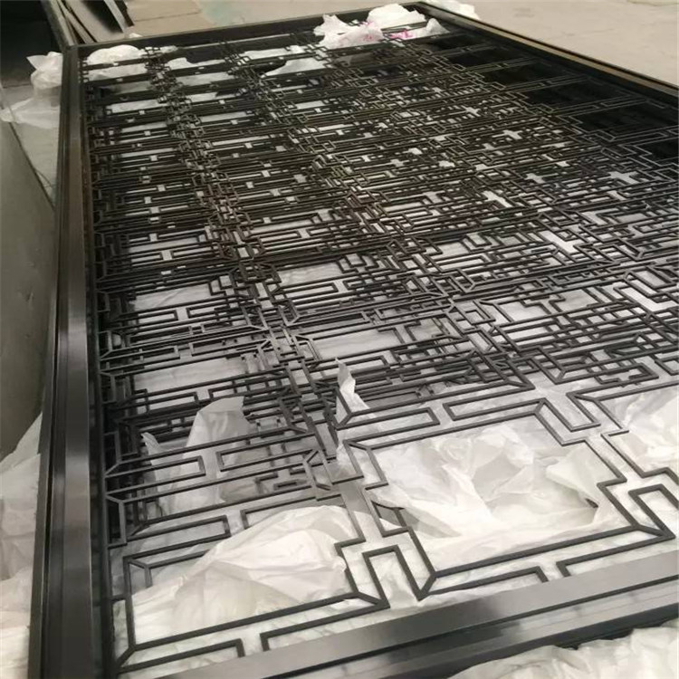 Restaurant room divider metal screen decorative partitions with color finish