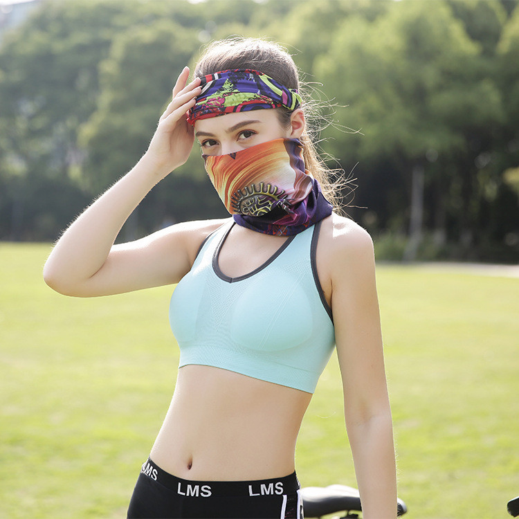 Washable Logo Print Bandana Neck Gaiter Headband
