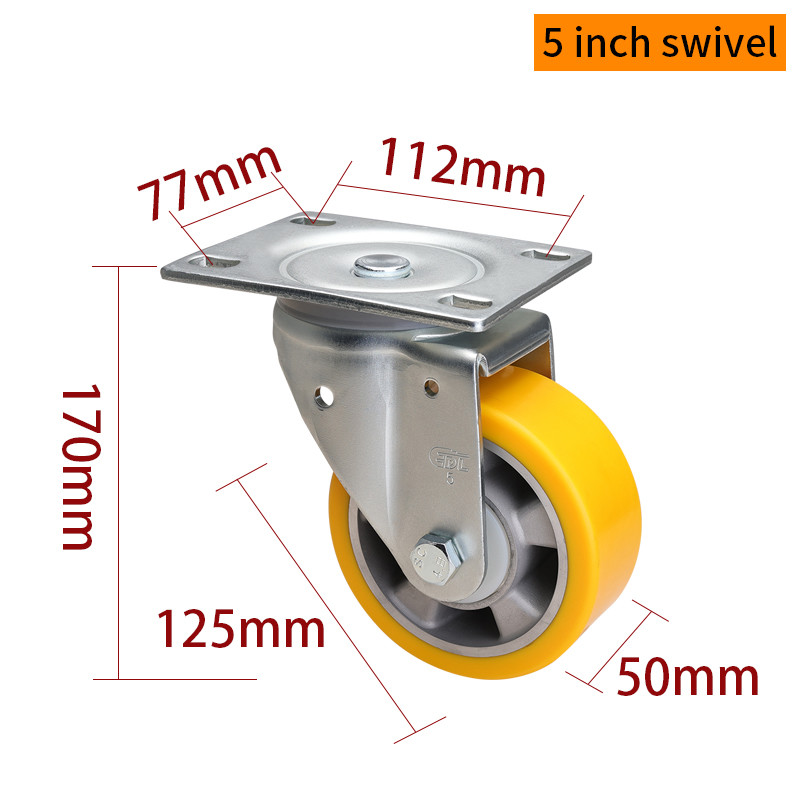 5 Inch Swivel Caster Wheels Heavy Duty Castors 125mm 775-86A