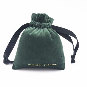  Necklace Earring Fabric Drawstring Gift Bags Velour Drawstring Pouch Manufactures