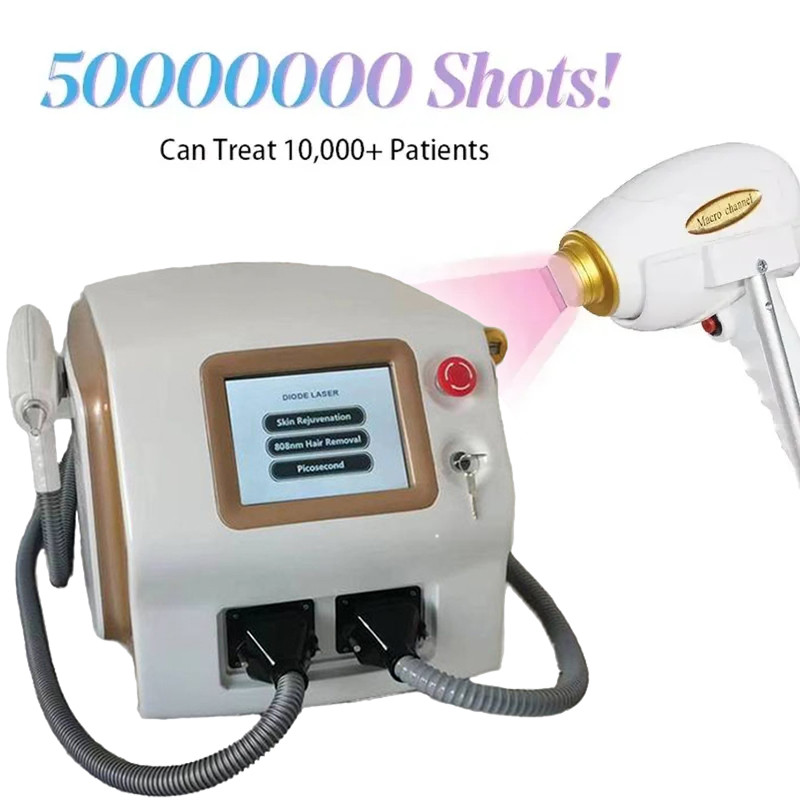 Painless Picosecond Tattoo Removal Diode Laser 2 In 1 Hair Removal Machine