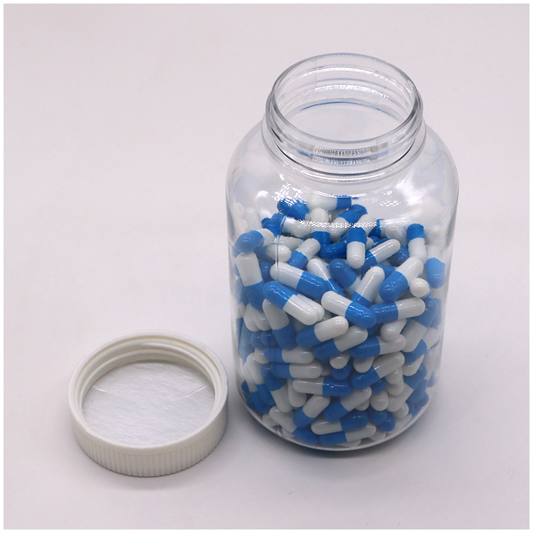 500ml Plastic PET Medicine Container with Screen Printing and Child Resistant Cap