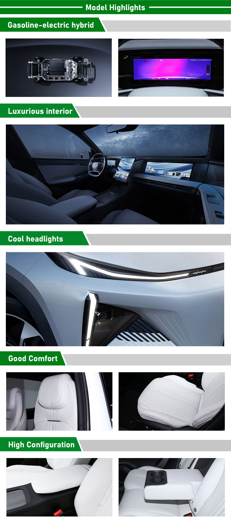 2024 Geely Galaxy Yinhe L7 Hybrid Xingyue L1370 First Production Fuel-Energy Car with 56km Pure Electric Cruising Range
