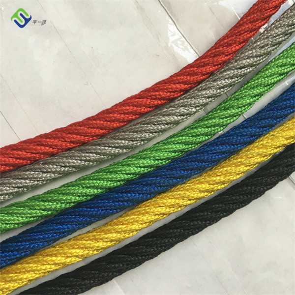 Colored Polyester 16mm Playground Combination Rope for Climbing Net