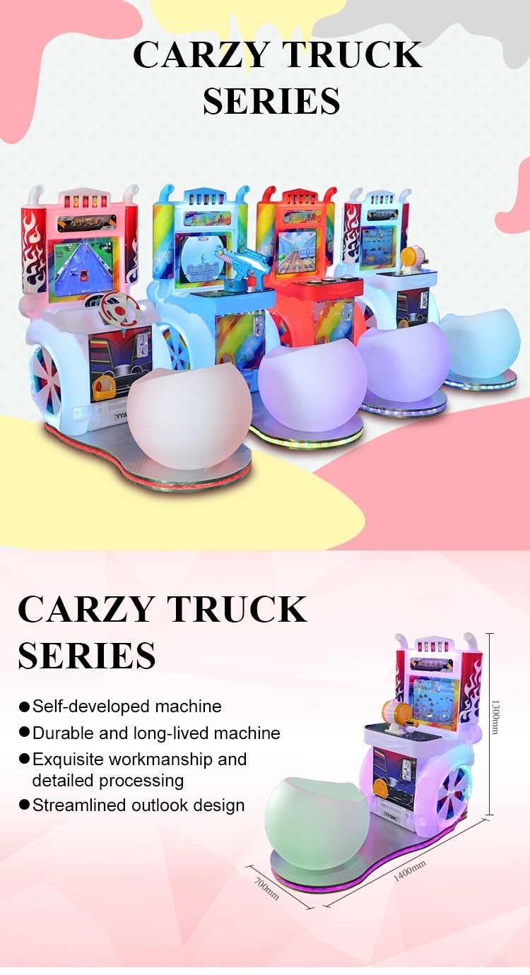 Crazy Truck Series Indoor Coin Operated Arcade Game Machine For Kids