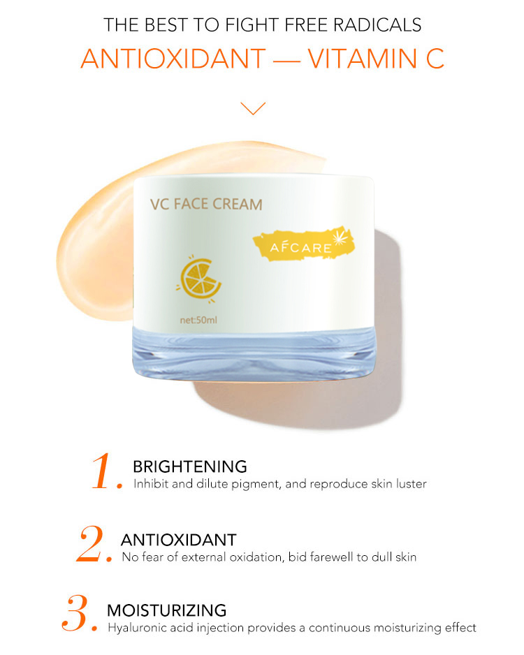 Face Cream Cruelty-free Anti-aging Whitening and Hyaluronic Acid Vitamin C Face Cream for Removal Melasma