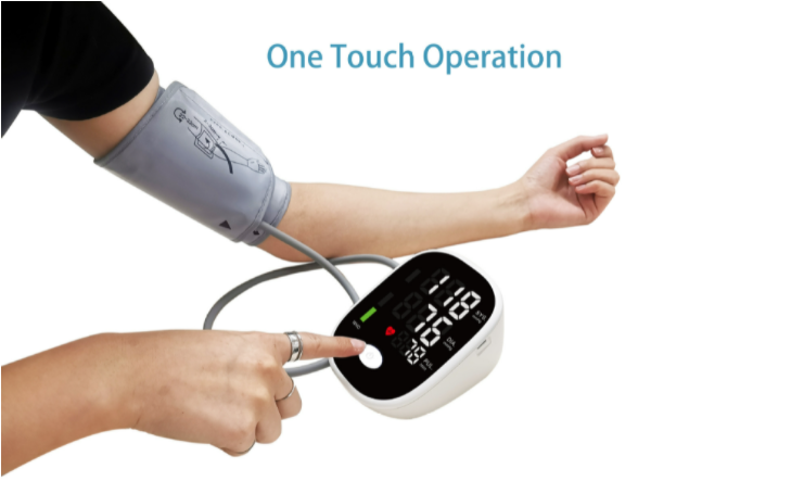 LCD Display Blood Pressure Monitor Cuff Plastic ABS With Voice Broadcasting