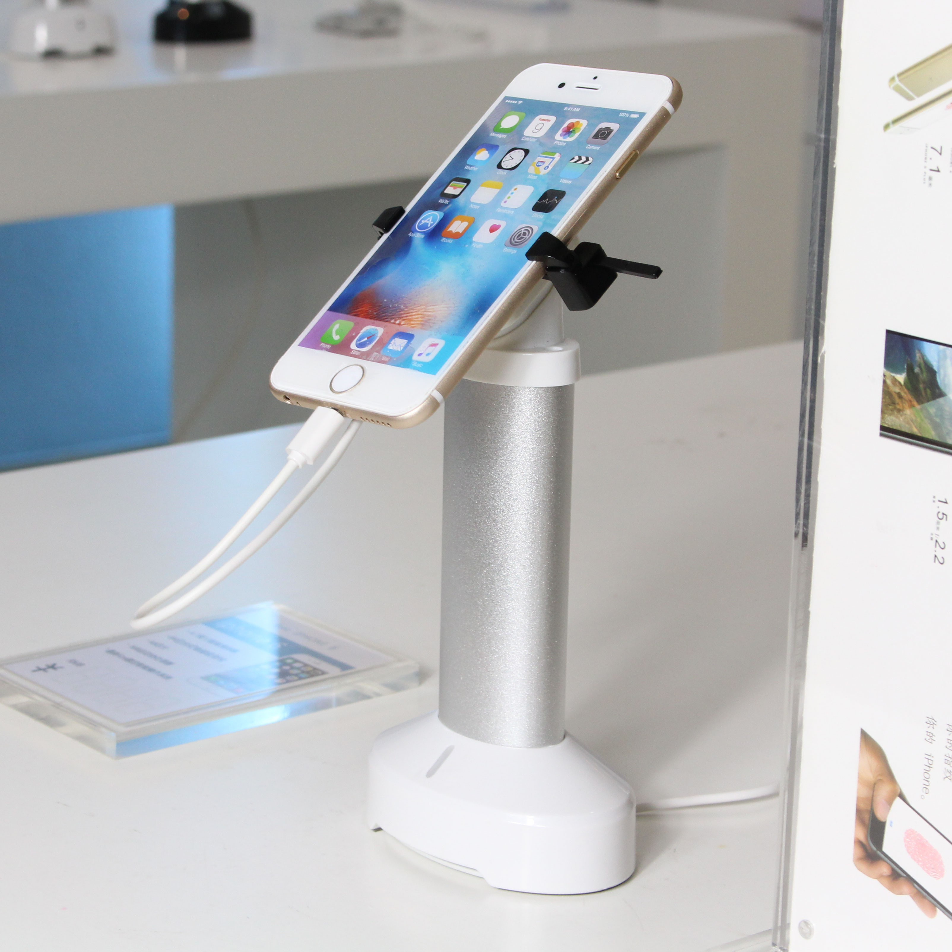 COMER charging antitheive cell phone security display mounting bracket with