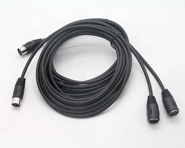 Custom Midi Signal Male To Male Female 7 Pin DIN Controller Audio Stereo Extension Cable