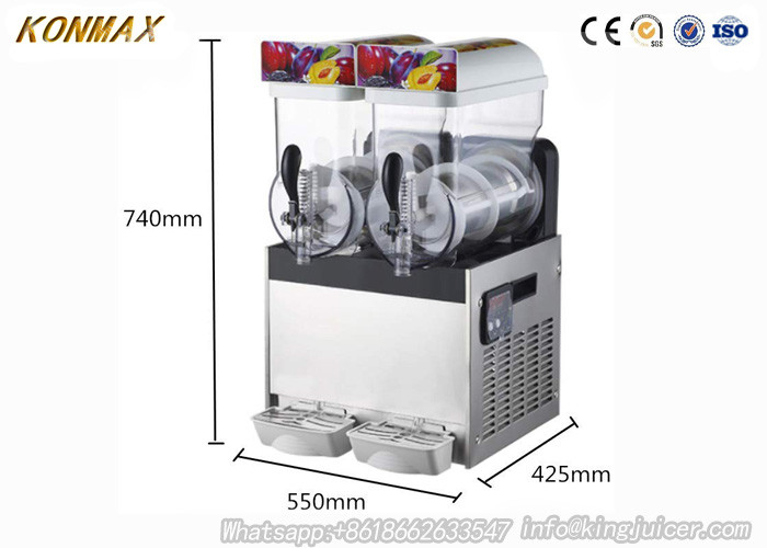 Stainless Steel 110V Slush Puppie Machine Commercial 15Lx2 Tank
