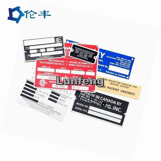 Pantone Stainless Steel Nameplate 3M Adhesive Aluminum Laser Cut Metal Name Plates