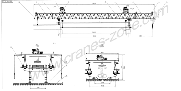 OEM Durable And Reliable Travelling Steel launching Gantry Crane For Railway Construction