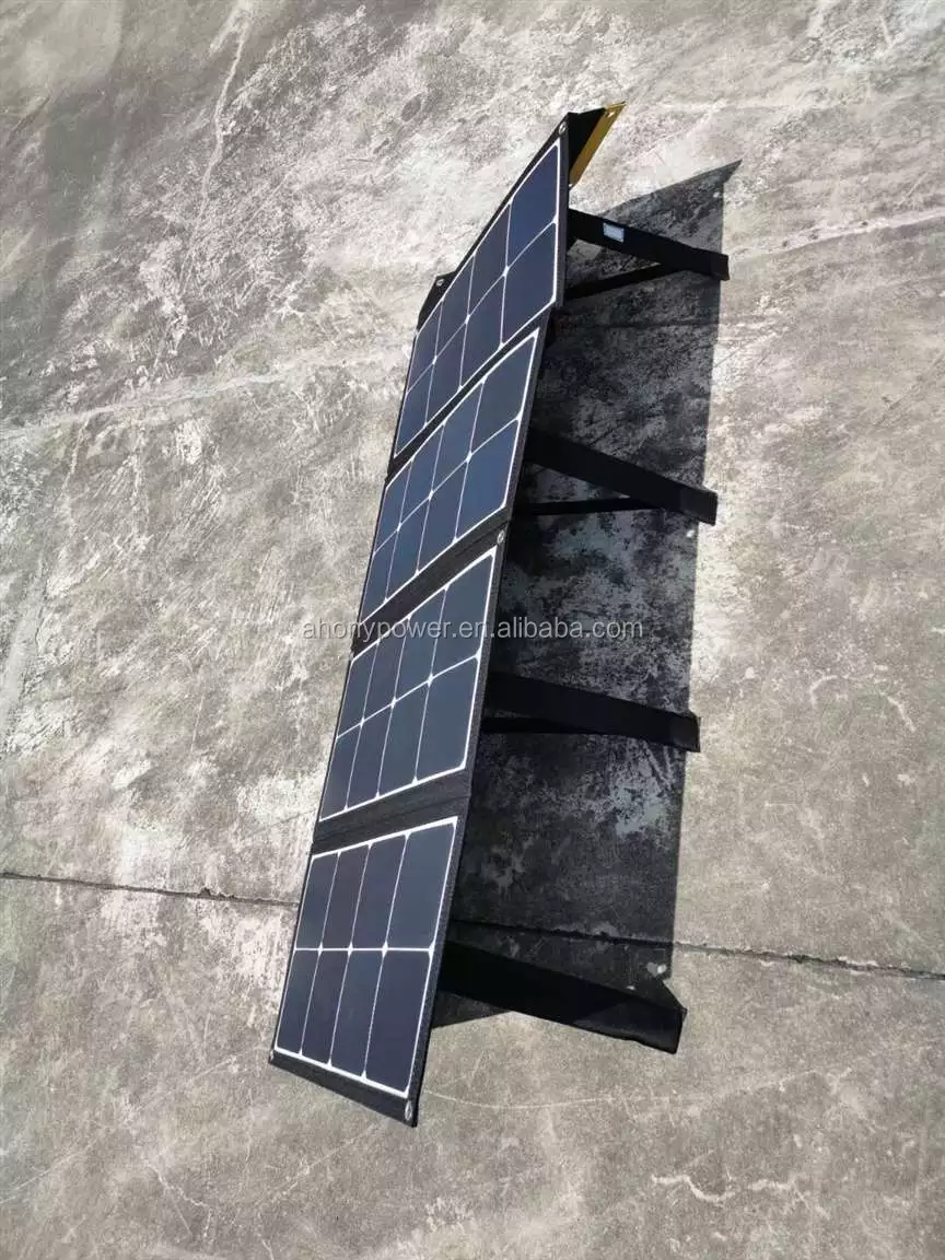 ETFE 100 Watt Foldable Solar Panel Kit lightweight Portable Solar Charger For Camping