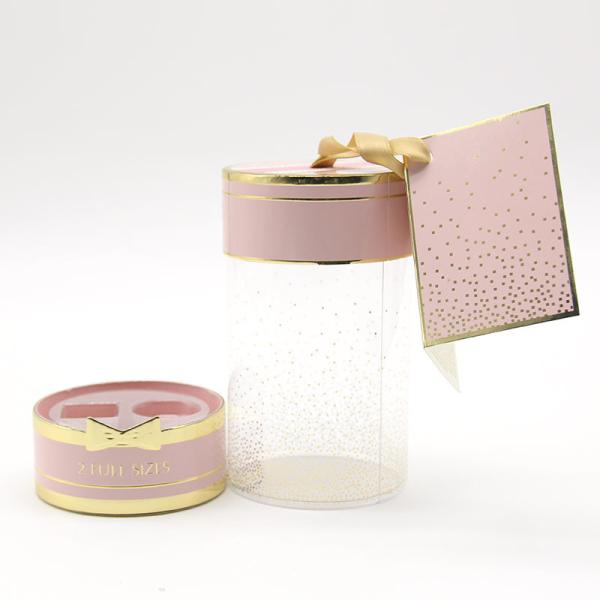 Luxury Custom Printed Pink Paper Tube Cylinder Box Paper Tube Packaging Box With