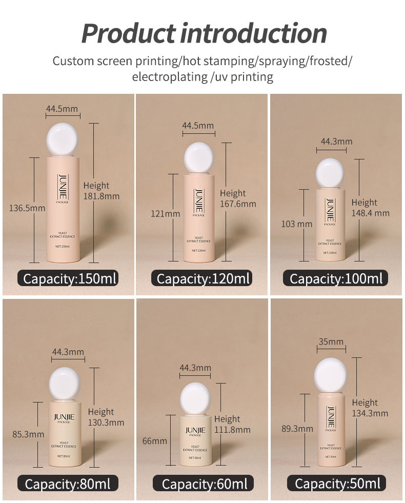 Custom 30ml 50ml 100ml 120ml Plastic Toner Spray Bottle With Stone Shape Cap Lotion Pump Packaging For Skincare Face Masks