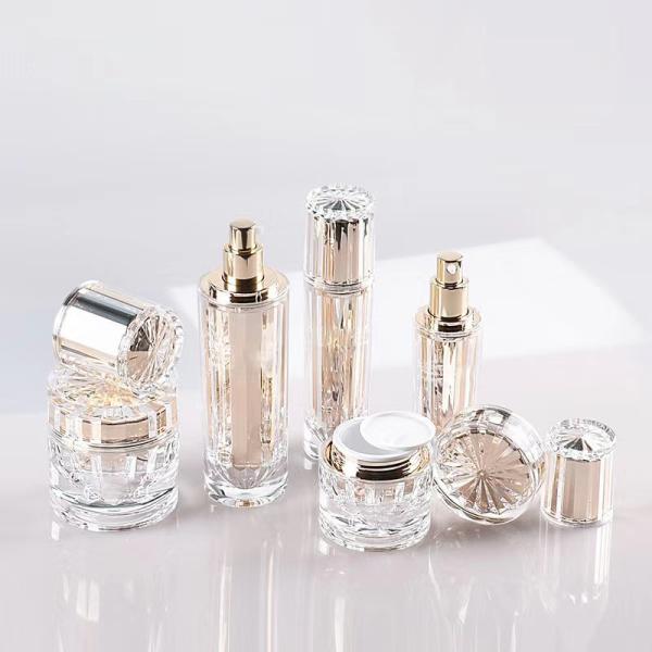 Customized Acrylic Bottle Jar Set for Cosmetic Packaging 30ML 50ML 100ML 30G 50G