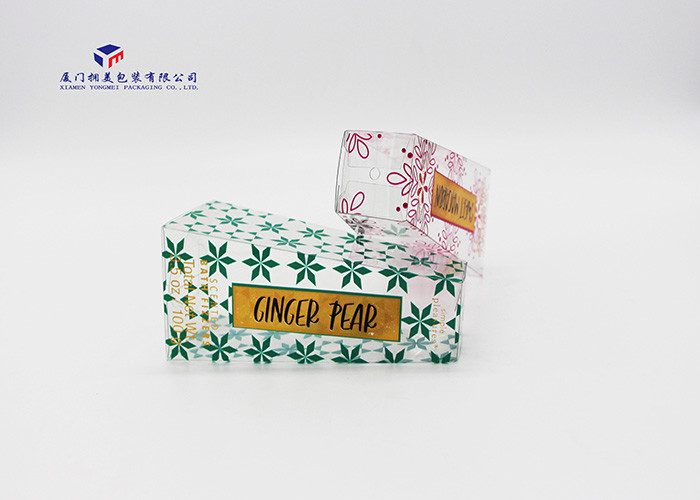 Trapezoid Custom Printed Plastic Boxes Clear Plastic Box For Gift 0.3mm Thickness