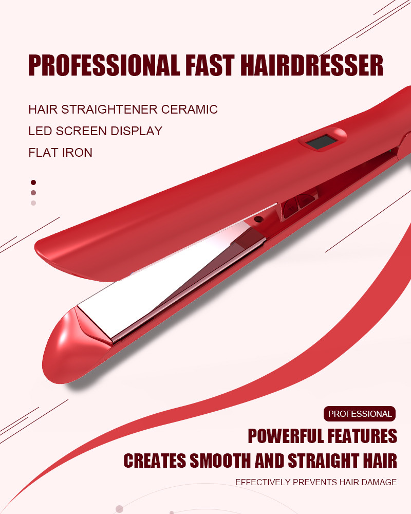 45W Ceramic Flat Iron Hair Straightener 3D Floating Titanium Plates