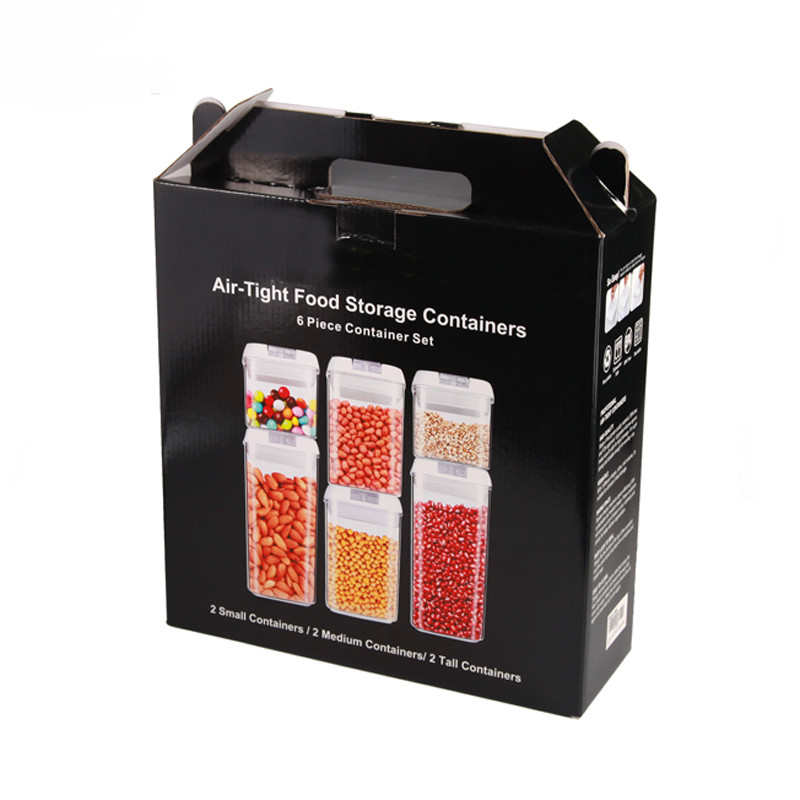 Custom LOGO Eco-Friendly BPA Free Crisper Food Grade Plastic Airtight Food Storage Container with Easy Lock Lids