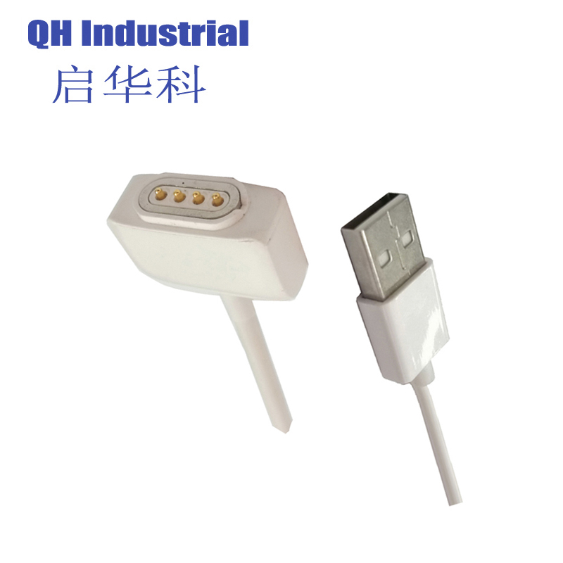 4Pin South Africa Outlet Connector Magnetic Pogo Pin Usb Connector Magnetic Spring Loaded Connector