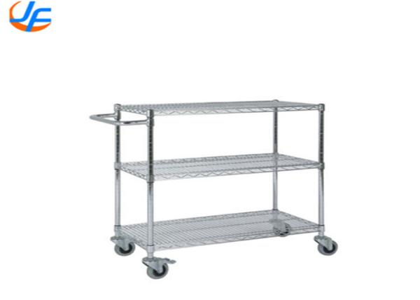 RK Bakeware China Foodservice NSF 3 Tier Stainless Steel Food Serving Trolley
